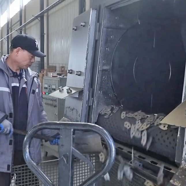 Zeal brake pads manufacturing process - backing plates sand blasting