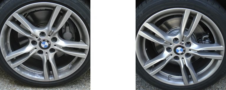 the dust amount comparison OE pads vs. yijing semi-metallic pads